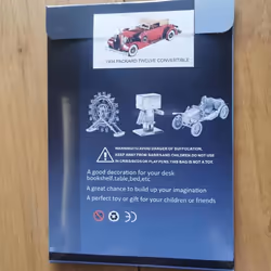 DIY Metal Puzzle 3D Stereoscopic Assembly Model Puzzle Game Colorful Retro 1934 Vintage Car Assembly Toy