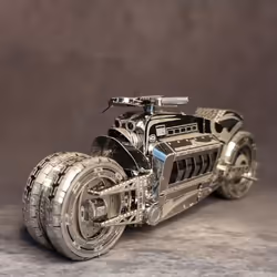 DIY Metal Assembly Toy Motorcycle Model 3D Three dimensional Game Puzzle Off road Motorcycle Model