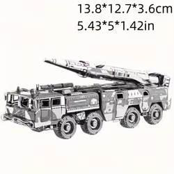 DIY Metal Assembled Toy Car Model 3D Three dimensional Game Puzzle Missile Car Toy Hand Model