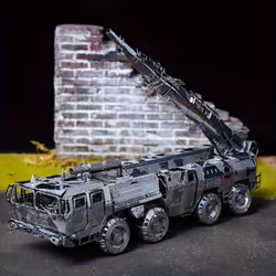 DIY Metal Assembled Toy Car Model 3D Three dimensional Game Puzzle Missile Car Toy Hand Model