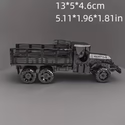 DIY Metal Assembled Toy Car Model 3D Three dimensional Game Puzzle Truck Model
