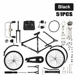 DIY Mini Alloy Bicycle Model Retro Simulation Metal Bike Assembling Educational Collection Toys For Children