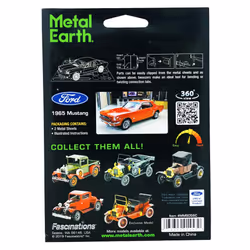 Fascinations Metal Earth 1965 Ford Mustang Red 3D Metal Model Kit