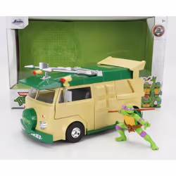 Jada Volkswagen Party Wagon Donatello Ninja Turtles - Tartarughe Ninja Yellow Green - 1:24