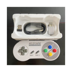 2 Reciever Game Controller Wireless Colorful Button 2.4G Gamepad Joypad Joystick Compatible for SNES Mini PC Windows NS Switch