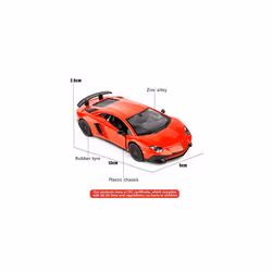 TGRCM-CZ 1/36 Scale Aventador LP700-4 Casting Car Model, Zinc Alloy Toy Car for kids, Pull Back Vehicles