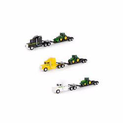 Tomy 9089348 John Deere 1-64 Plastic Semi with Trailer & Tractor Toy, Assorted Color - 3 Piece - Pack of 6