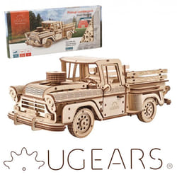 UGEARS 70171 Lumberjack Pick Up Truck Mechanical Wooden Model Kit