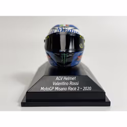 Valentino Rossi AGV Helmet MotoGP Misano Race 2 2020 1:8 Scale Minichamps 399200086