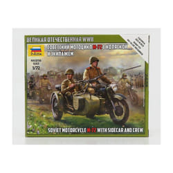 Zvesda Zundapp M-72 Military Motorcycle Sidecar 1941 - 1:72