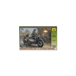 ZVEZDA 3607 German WWII R12 Sidecar And Crew Model Kit 1:35