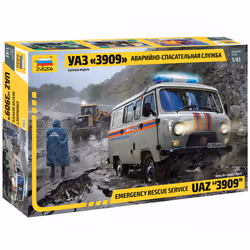 ZVEZDA 43002 UAZ 3909 Emergency Service Vehicle 1:43 Plastic Model Kit