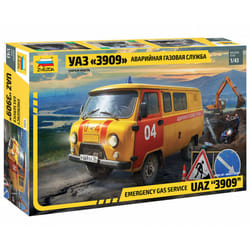 ZVEZDA UAZ Gas Service Car 1:43 Plastic Model Kit 43003