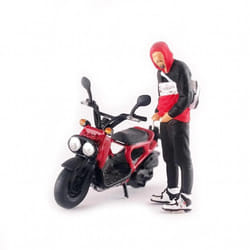 Realistic Motorcycle Model 1:64 Collectibles Props Resin Mini Model Toys for Dollhouse Scene Layout Micro Landscape