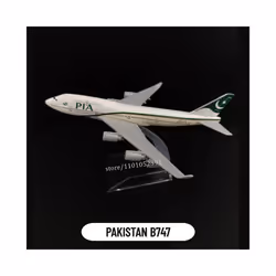 Scale 1:400 Metal Aircraft Model, Qantas A380 Airplane Diecast Plane Aeroplane Home Office Decor Mini - 89.PAKISTAN B747