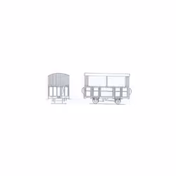 Open Two Compartment 4 Wheel Coach Kit
