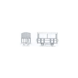 Open Two Compartment 4 Wheel Coach Kit