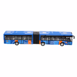 Children'S Diecast Model Bus Car Toys Pull Back Toys Blue