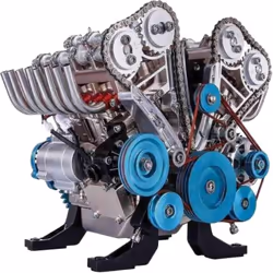 Engine Model Desktop Engine, 8-cylinder-inline Car Engine Model Building Kit Adult Mini  Engine Model