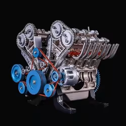 Engine Model Desktop Engine, 8-cylinder-inline Car Engine Model Building Kit Adult Mini  Engine Model