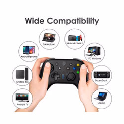 EasySMX Bayard 9124 Gamepad Bluetooth Joystick Game Controller for Nintendo Switch/PC/Cellphone, One Key to Wake Up, 6 Axis Gyro