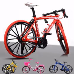 Crazy Magic Finger Bike Alloy Bicycle Model 1:10 Simulation Bicycle Bend Road Mini Racing Toys Adult Collection Movable