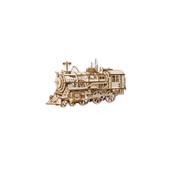 Locomotive: Mechanical Gears: ROKR Moving wooden 3D Train Puzzle model: Age 14 p