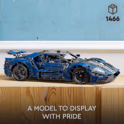 Compatible 42154 Technic 2022 Ford Gt Car Model Kit For Adults To Build, 1:12 Scale Supercar With Authentic Features, Advanced