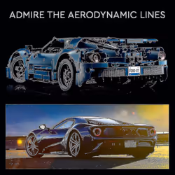 Compatible 42154 Technic 2022 Ford Gt Car Model Kit For Adults To Build, 1:12 Scale Supercar With Authentic