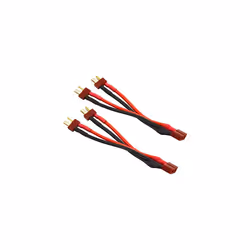 2pcs Deans Style T-Plug Parallel Y- Harness 2 Male 1 Female for Lipo RC Battery ESC