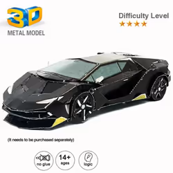 1 Pc Colorful Car 3D Metal Puzzles For Adults Kids DIY Model Kit Building Blocks Fighter Model Kit Brain Teaser Puzzle Fidget