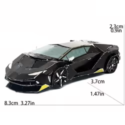 1 Pc Colorful Car 3D Metal Puzzles For Adults Kids DIY Model Kit Building Blocks Fighter Model Kit Brain Teaser Puzzle Fidget