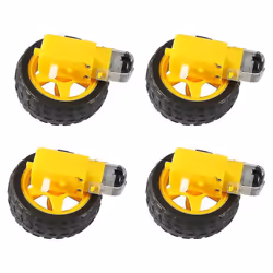 4pcs Dc Electric Motor   Plastic Tt Motor Tire Wheel Dual Shaft Gear Motor Tt Gearbox Engine For Sm