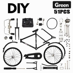 Mini Model Alloy Bicycle Metal Bike Sliding Assembled Version Simulation Collection For Children DIY Assembling Toys