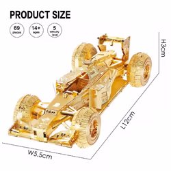 Model Building Kits Racing Car 3D Metal Puzzles DIY Toy Jigsaw for Kids