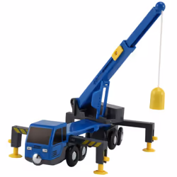 Crane Truck Vheicles Kids Toy Compatible with Wooden Tracks Railway