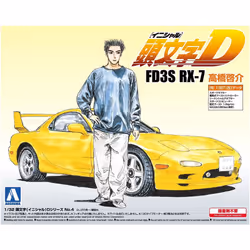 Aoshima Aoshimabunkakyozaisha 1/32 Initial  D Series No.04 Fd3s Rx-7 Takahashi Keisuke