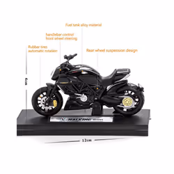 New 1:18 Alloy Motorcycle Model Diecasts Pocket Portable Racing Finger Motobike Simulation Collection
