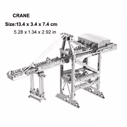 Three dimensional 3D Metal Puzzle Model DIY Educational Puzzle Assembly Engineering Car Series Dock Crane Birthday Gift