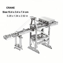 Three dimensional 3D Metal Puzzle Model DIY Educational Puzzle Assembly Engineering Car Series Dock Crane Birthday Gift