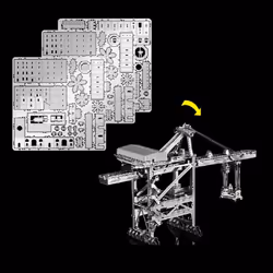 Three dimensional 3D Metal Puzzle Model DIY Educational Puzzle Assembly Engineering Car Series Dock Crane Birthday Gift
