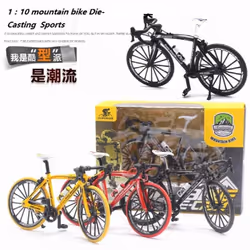 Mountain Bike Alloy Model Scale 1/10 Bicycle 3 Colors Metal Simulation With Plastic Parts