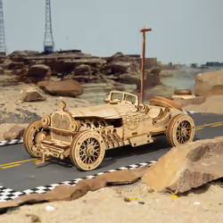 Car Model kits For Adults to Build,3D Wooden Puzzle Scale Model Vehicle,Grand Prix Car Home Decoration Gift For Teens and Adults