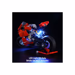 LED Light Kit for LEGO 42107 Technic Ducati Panigale V4 R Motorbike, Collectible Superbike Bricks Set NOT Includ - LED Light Kit Compatible With 42107