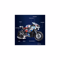 Technic Motorcycle Building Kits for BMW S1000RR, 768Pcs Technic Motorbike Construction Toys, MOC Super Motorbike Building Kit,