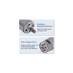 Micro Motor, 6V DC Gear Motor with Two Tooth Heads, RS550 Small High Speed Electric Motor for Electric Toy Car Children Motorcycle,