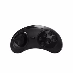 Gamepad Wired 6-Key Usb Game Controller Joypad For Sega Genesis / Md Pc / 2 Y1301 / Mac Mega Drive Black Plastic