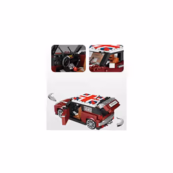 Car scale model to be assembled with mini-blocks. Typical English car. 1:24 scale