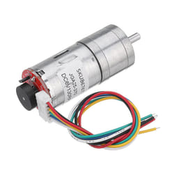 DC 6V Micro Gear Reduction Motor with Encoder Speed Dial Reducer - 12RPM