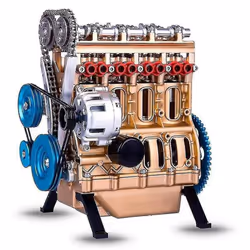 Assemble All-metal Car Mini Assembly Inline Four-cylinder Engine Model Kit Adult Toy Best Gift B